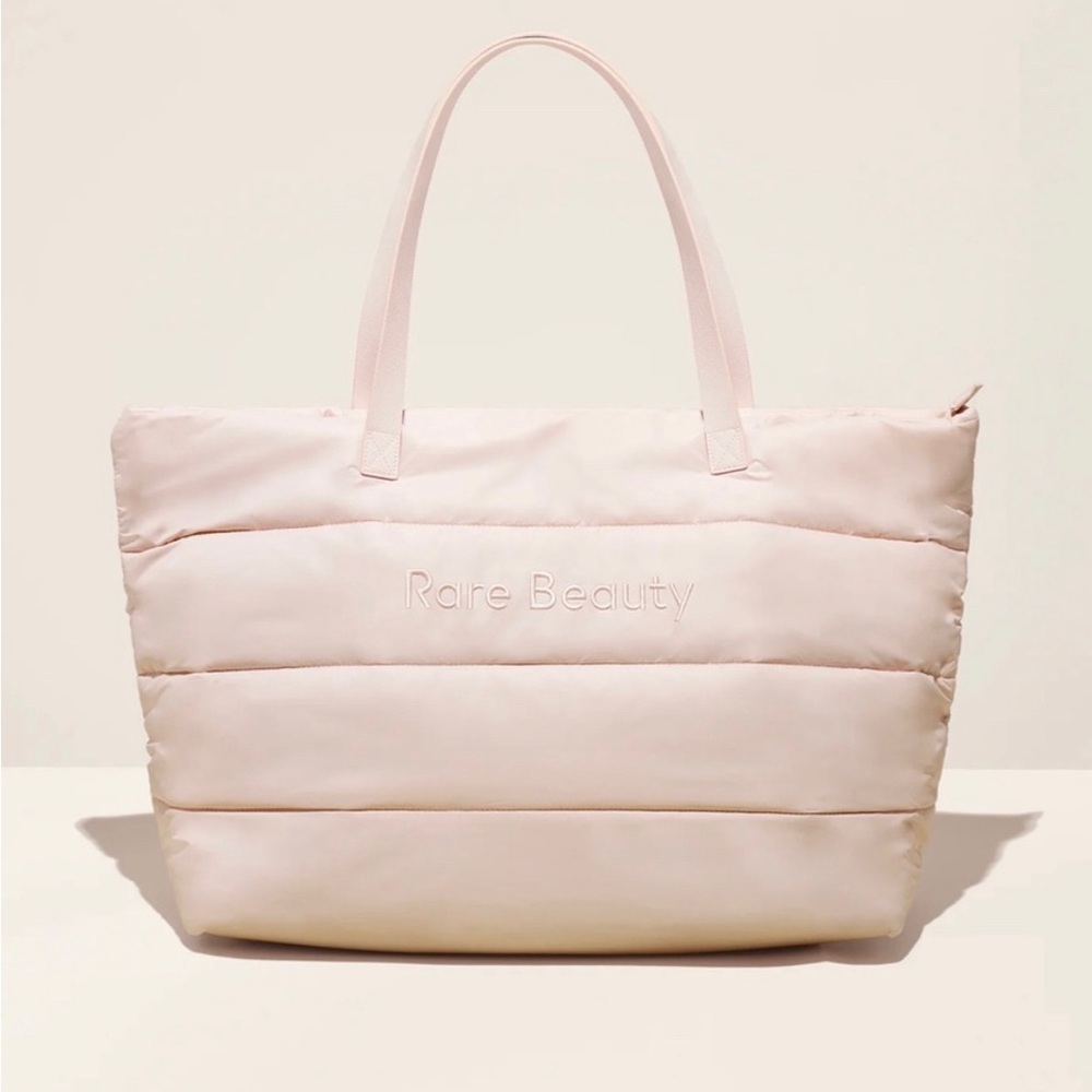 rare beauty Puffy Traveler Tote